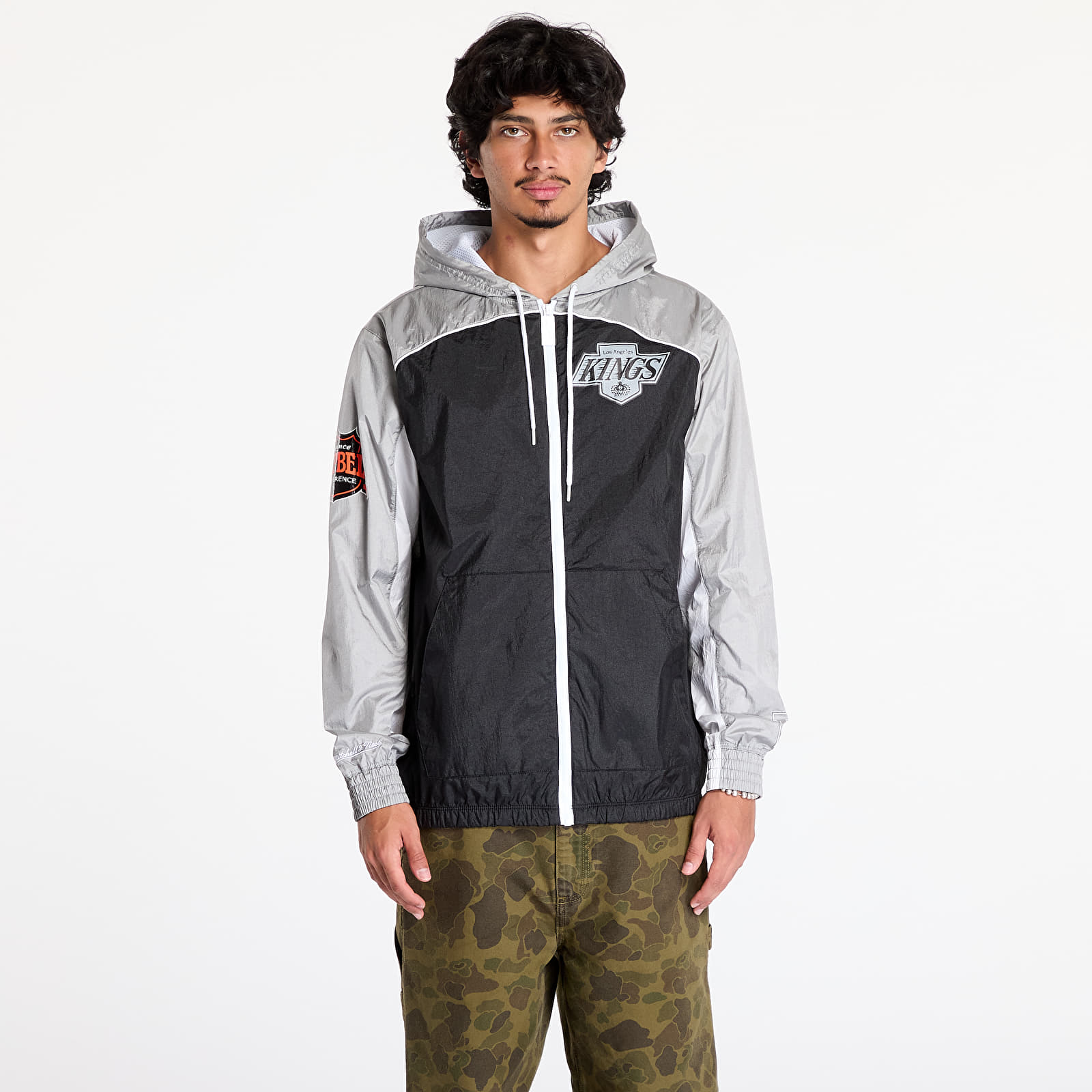 Kurtki męskie Mitchell & Ness NHL Big Shot Premium Vintage Los Angeles Kings Windbreaker Multi/ White