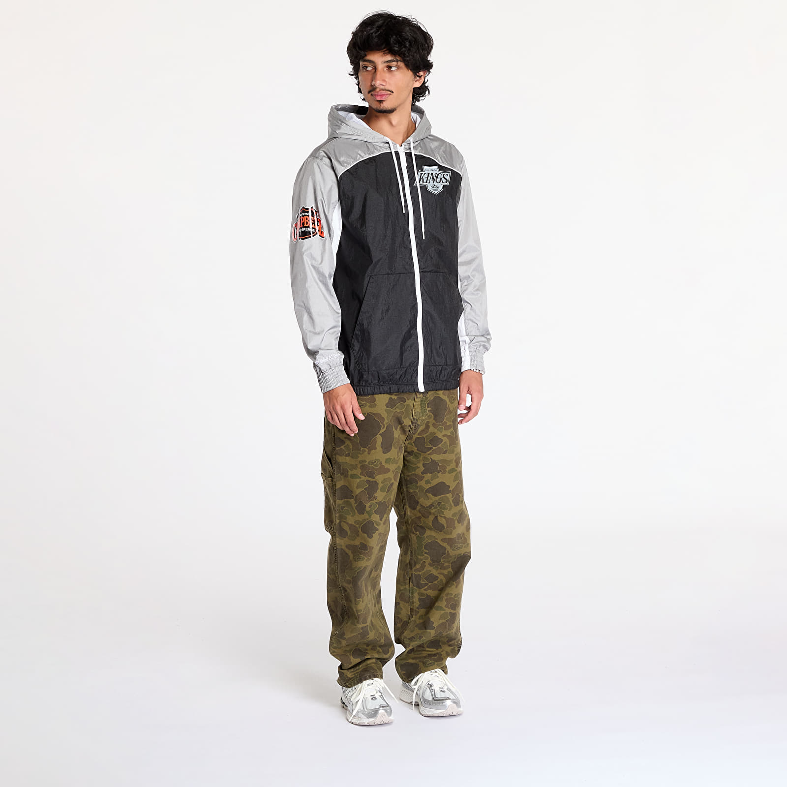 Kurtki męskie Mitchell & Ness NHL Big Shot Premium Vintage Los Angeles Kings Windbreaker Multi/ White