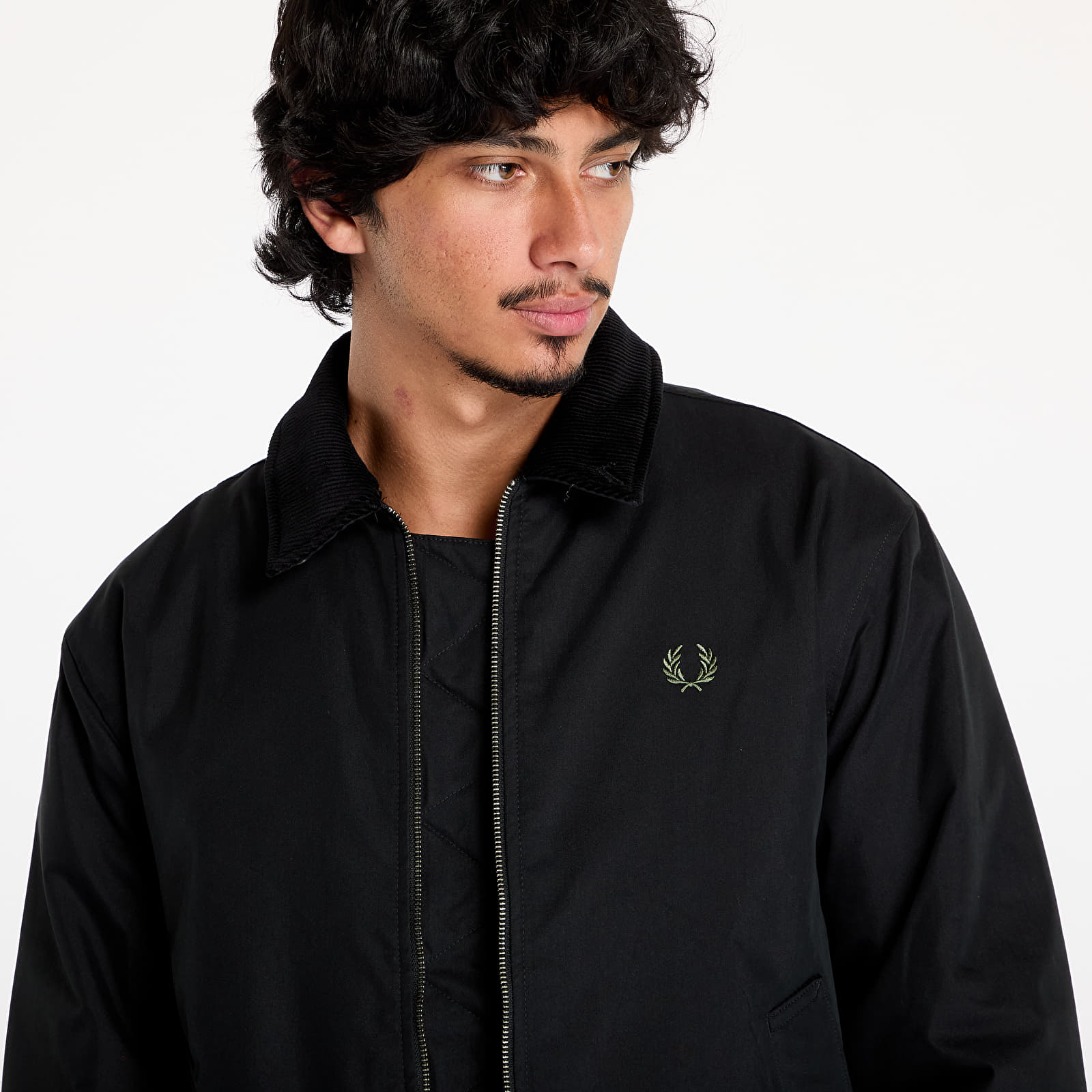Men s jackets FRED PERRY The Caban Jacket Black Queens