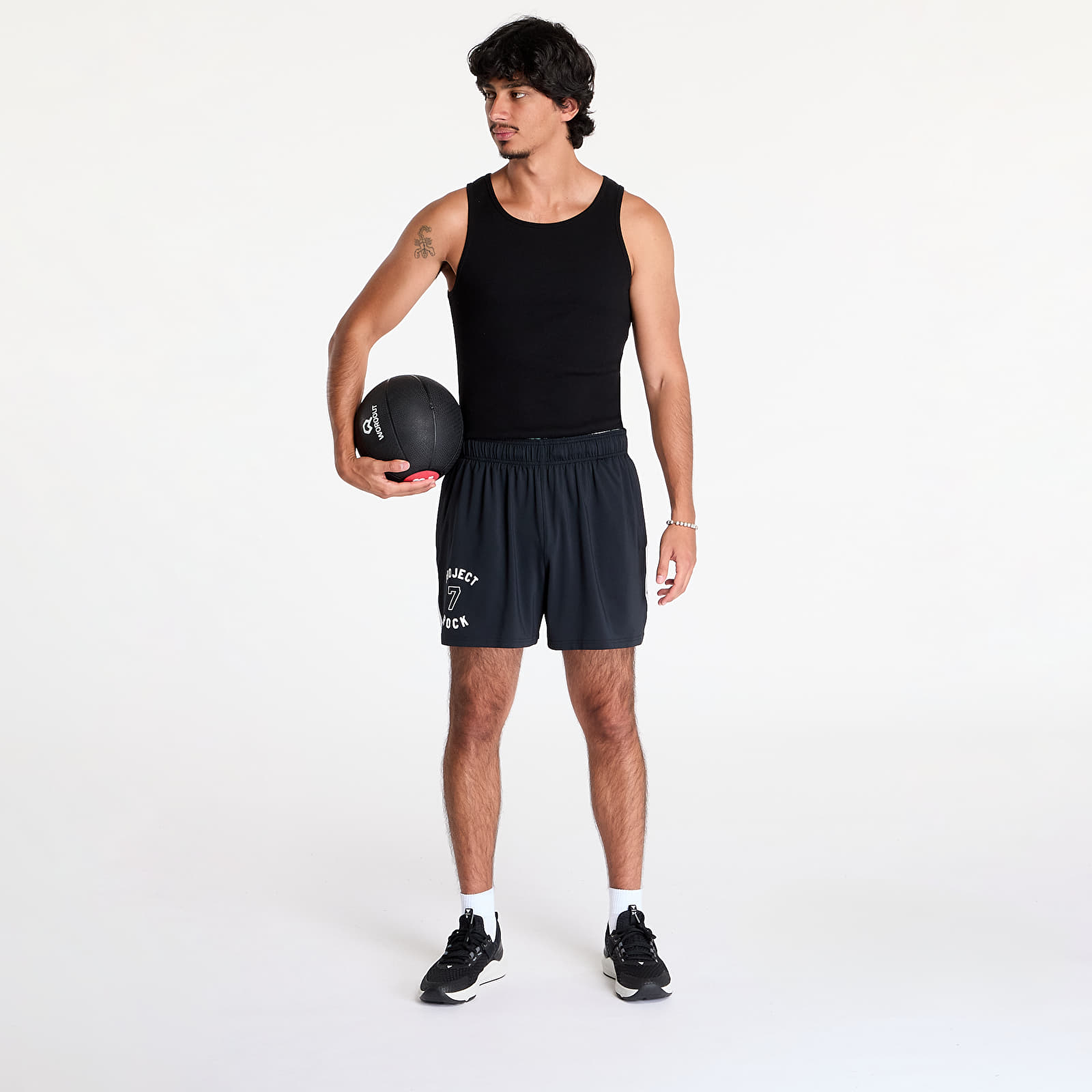 Szorty męskie Under Armour Project Rock Mesh Short BOH Black/ White