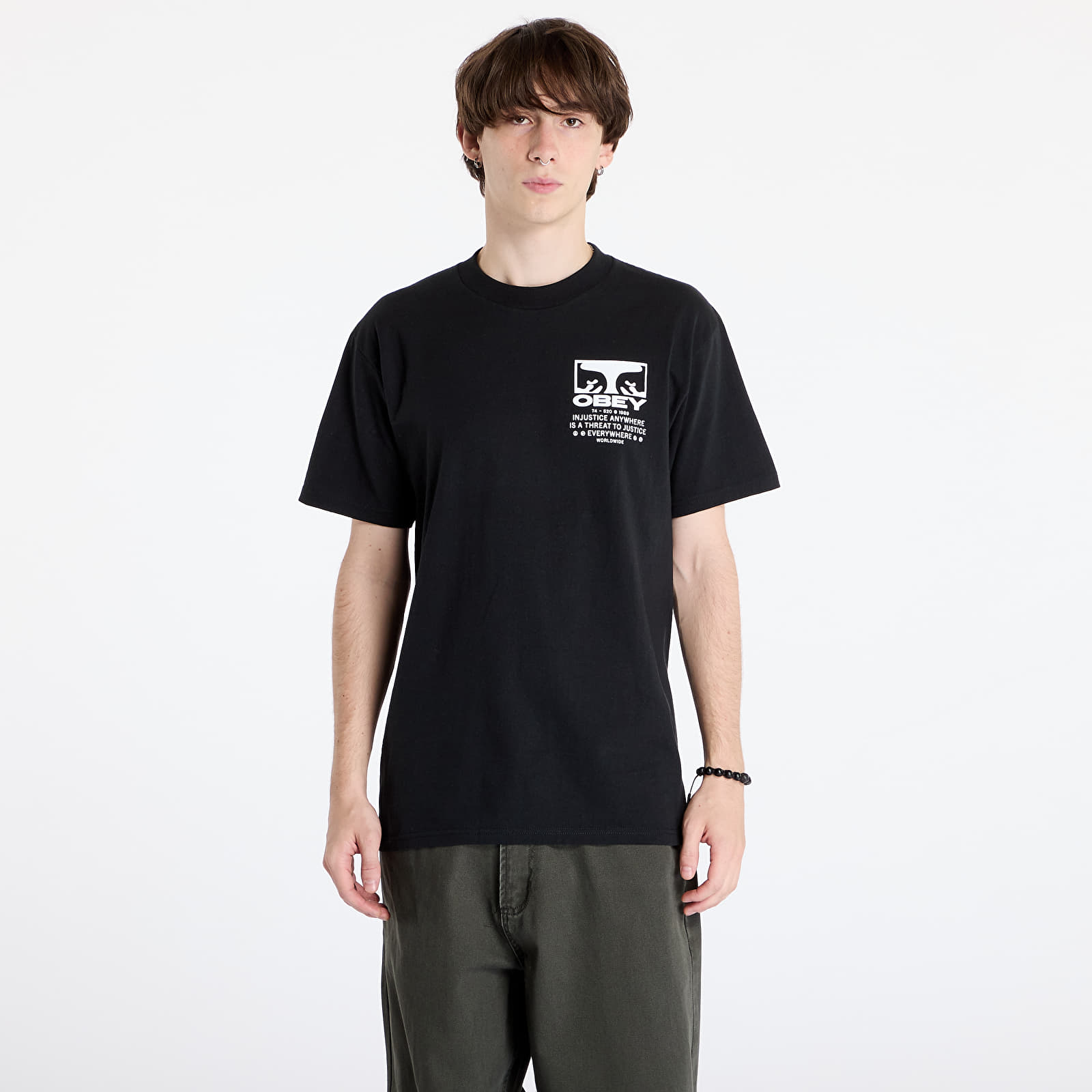 Men's T-shirts OBEY Obey Justice Everywhere T-Shirt Black
