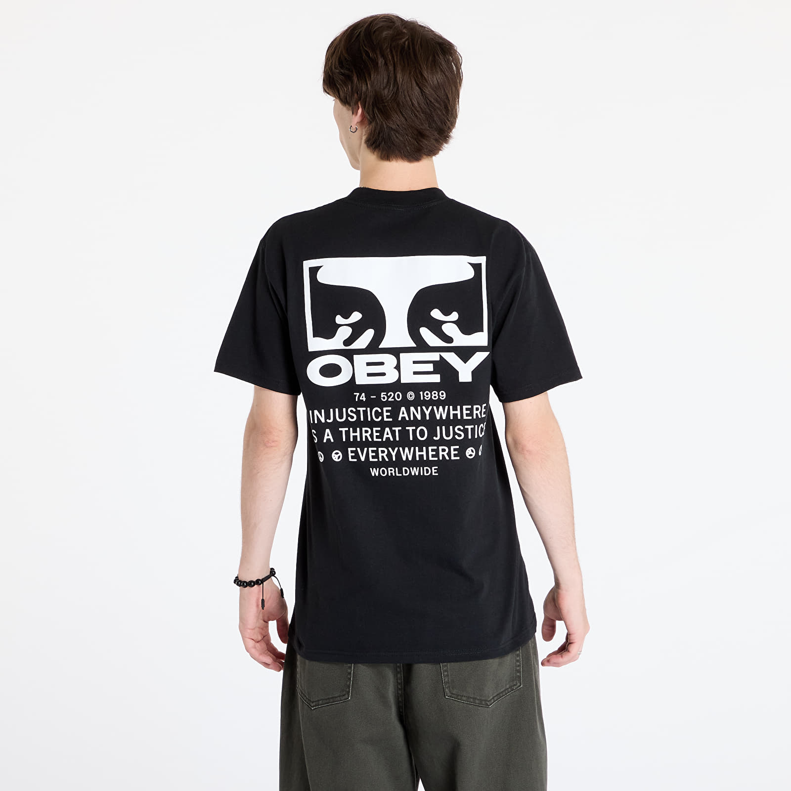 Men's T-shirts OBEY Obey Justice Everywhere T-Shirt Black