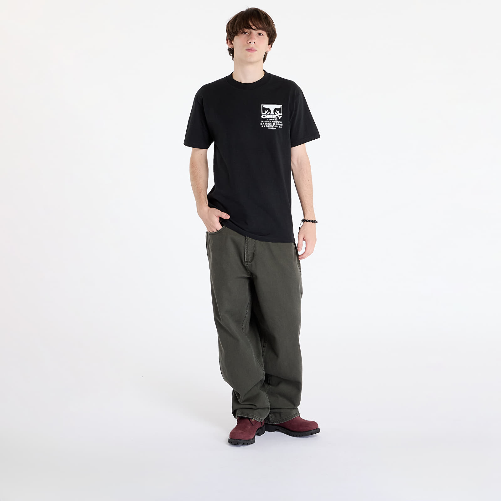 Men's T-shirts OBEY Obey Justice Everywhere T-Shirt Black