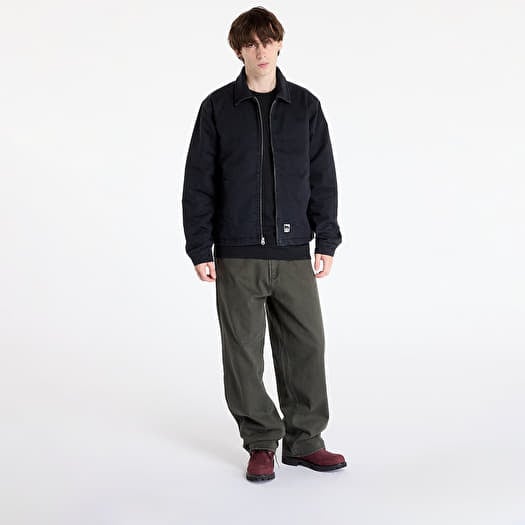 OBEY Head Jazz Zip Up Jacket Digital Black Faded Wash | Queens