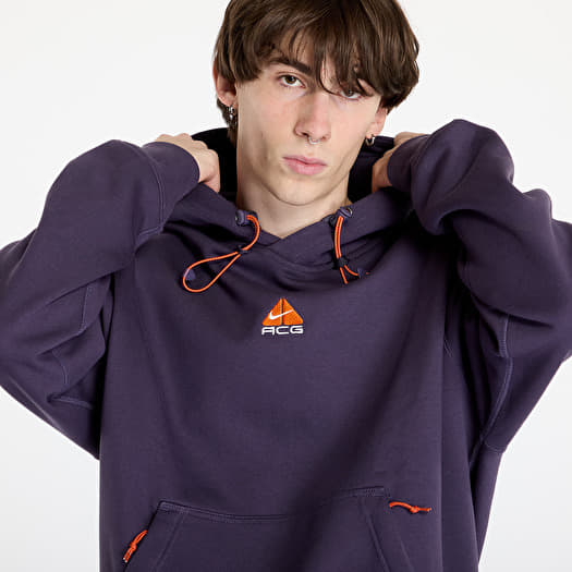 Men s sweatshirts Nike ACG Therma FIT Fleece Pullover Hoodie Dark Raisin Summit White Queens