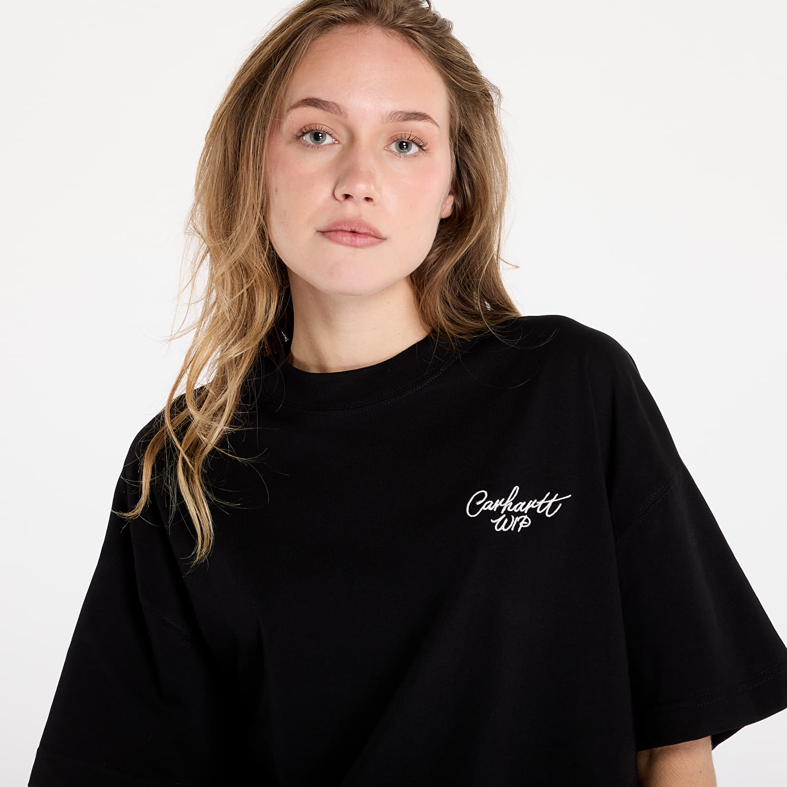Men's T-shirts Carhartt WIP S/S Signature Script T-Shirt UNISEX Black/ Wax