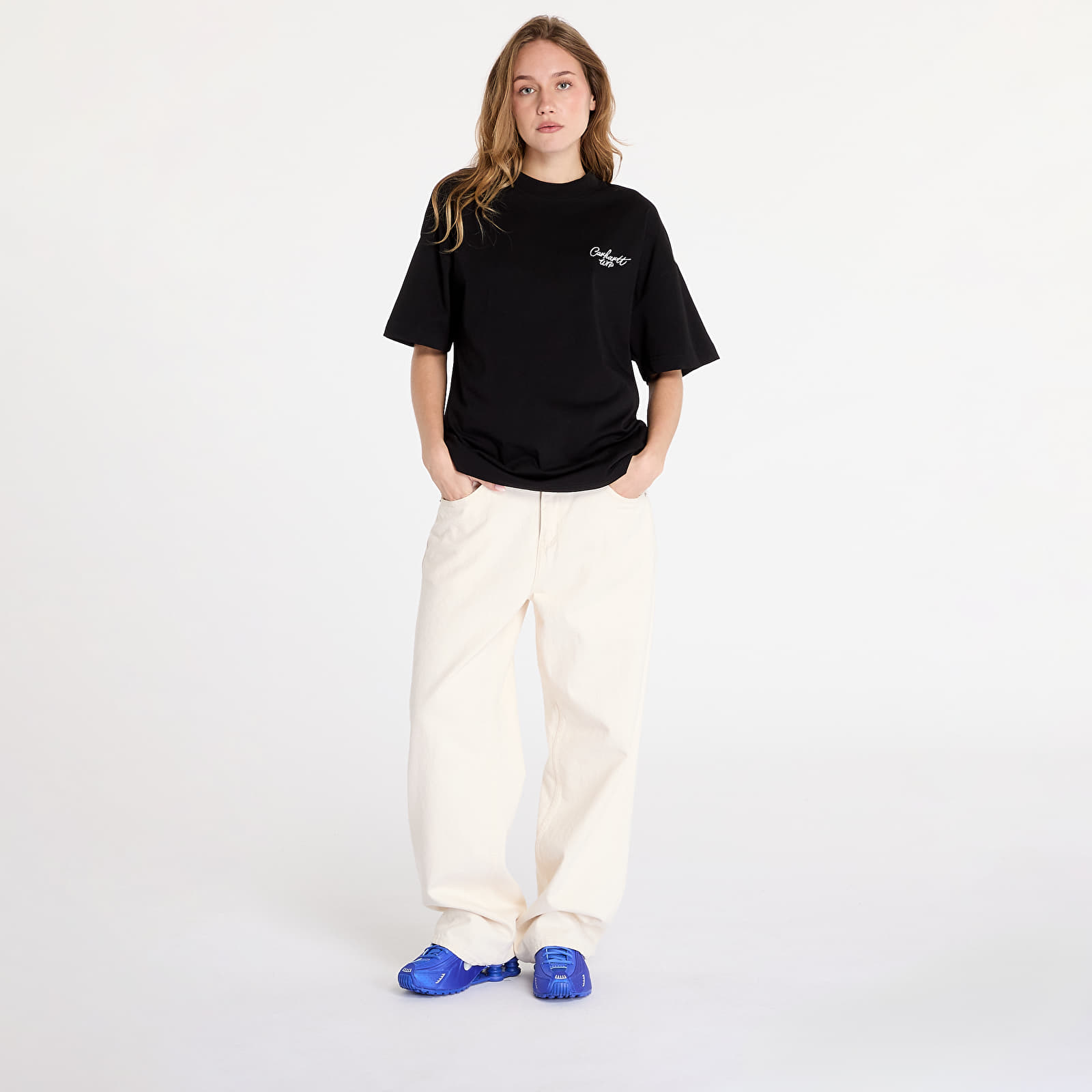 Men's T-shirts Carhartt WIP S/S Signature Script T-Shirt UNISEX Black/ Wax