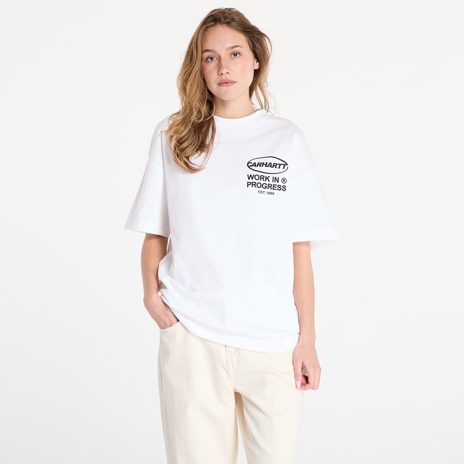 Camisetas Carhartt WIP S/S Body Of Work T-Shirt UNISEX White/ Black