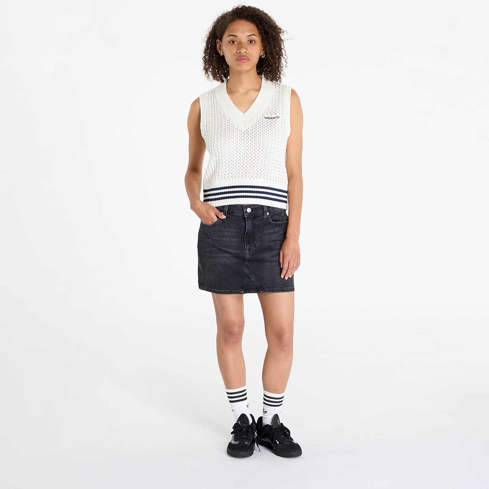 Cardigans til kvinder adidas Knit Vest Off White
