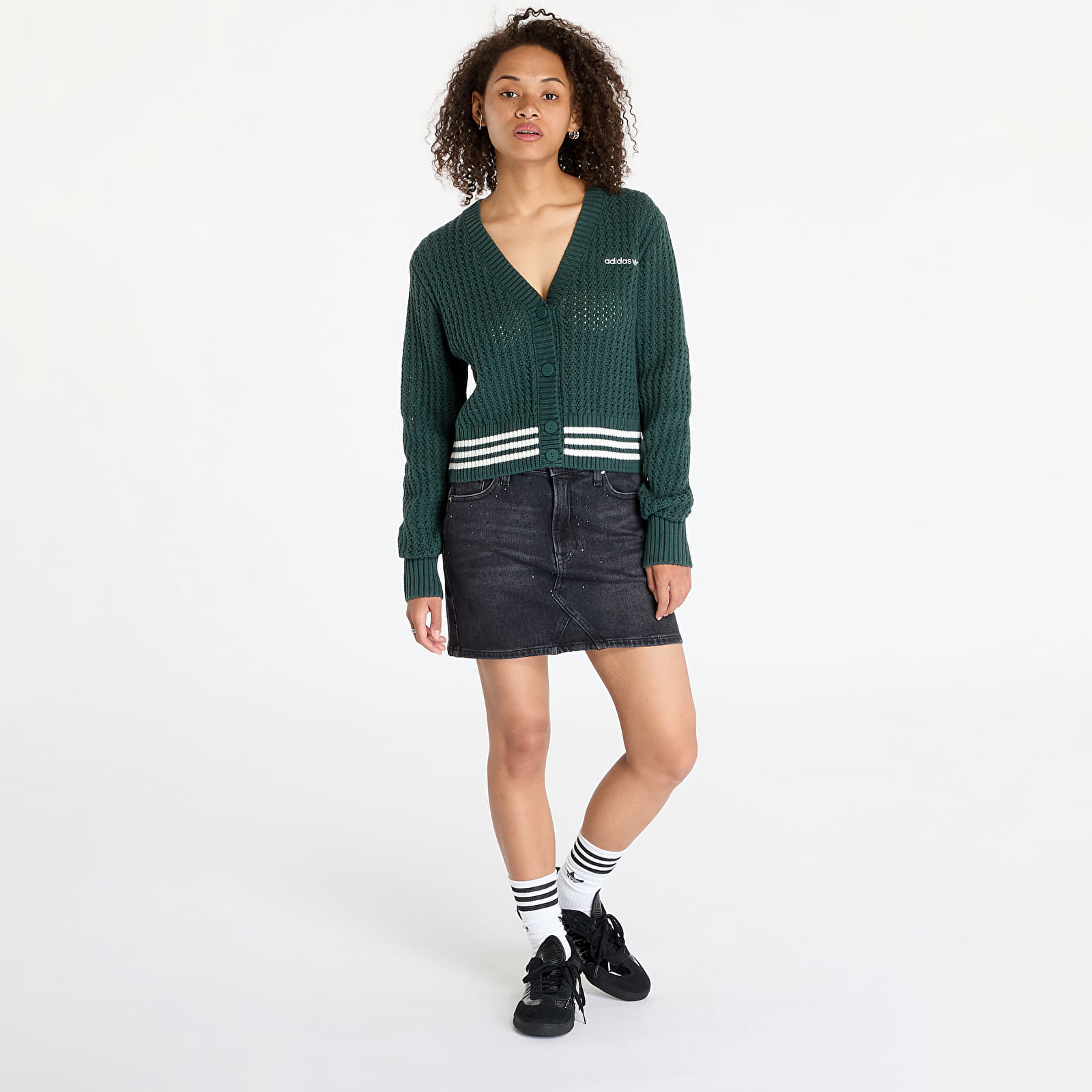 Jerséis de mujer adidas Knit Cardigan Mineral Green