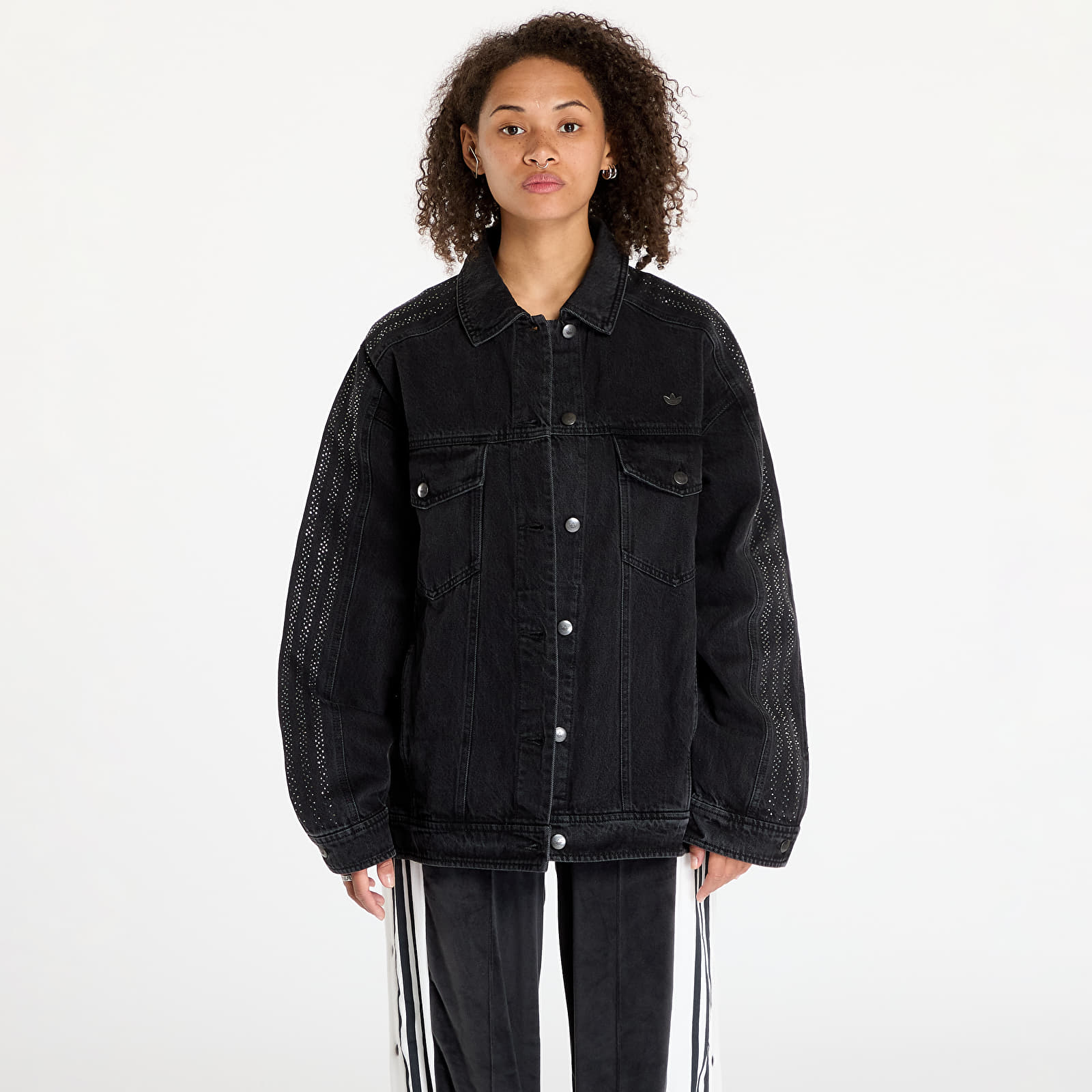 Ženske jakne adidas Atlanta Denim Jacket Black