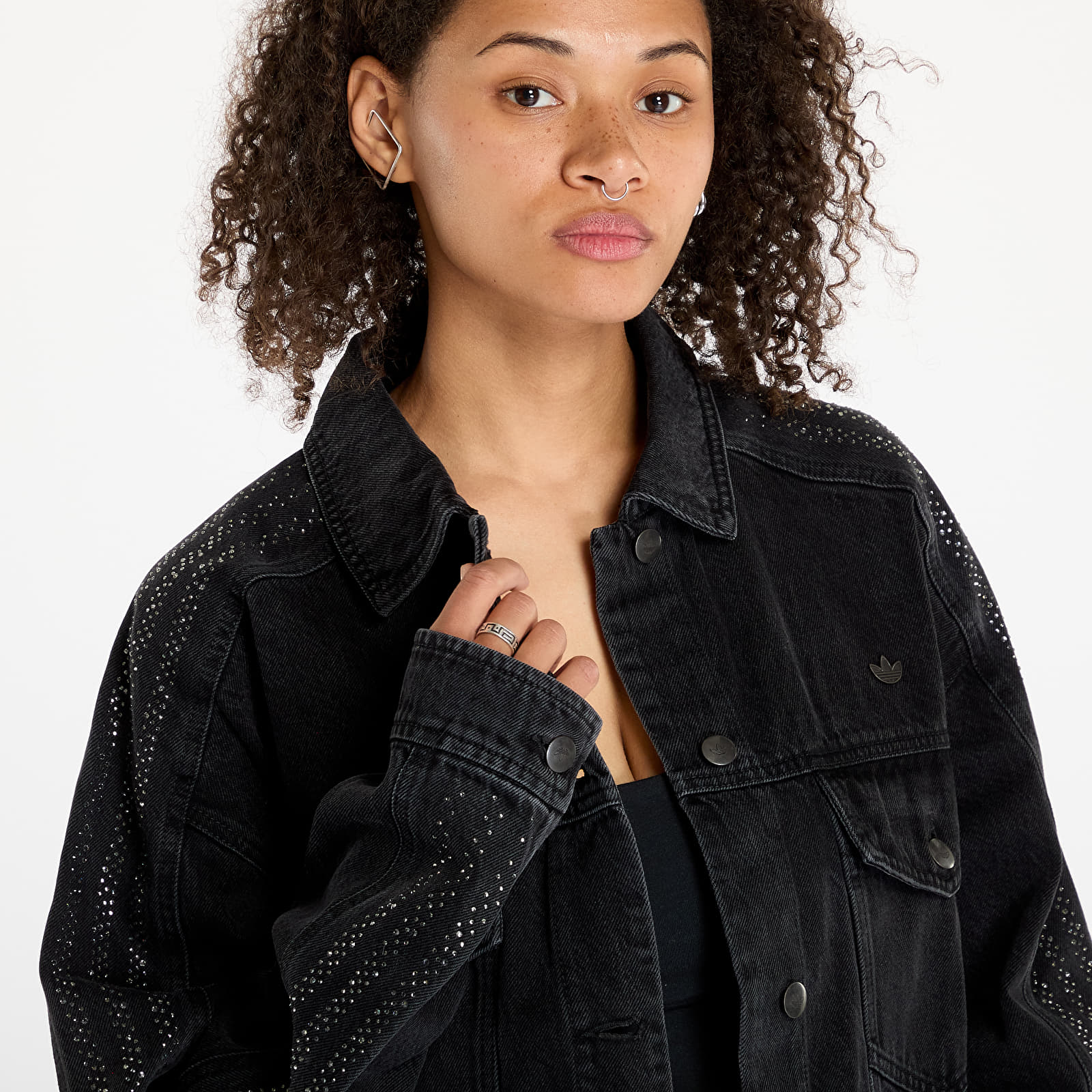 Ženske jakne adidas Atlanta Denim Jacket Black