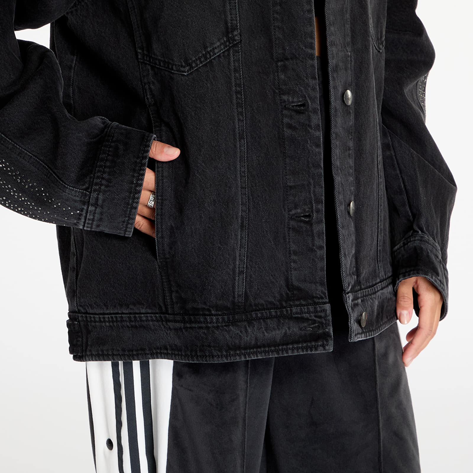Ženske jakne adidas Atlanta Denim Jacket Black