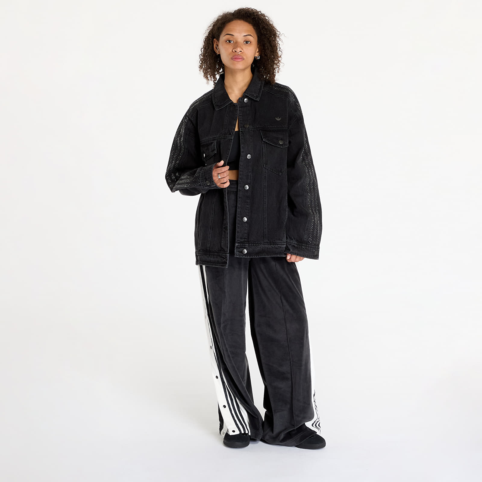 Ženske jakne adidas Atlanta Denim Jacket Black