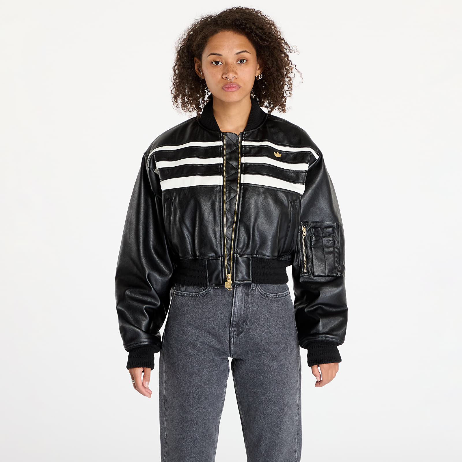Women's jackets adidas Pleather Bomber Black