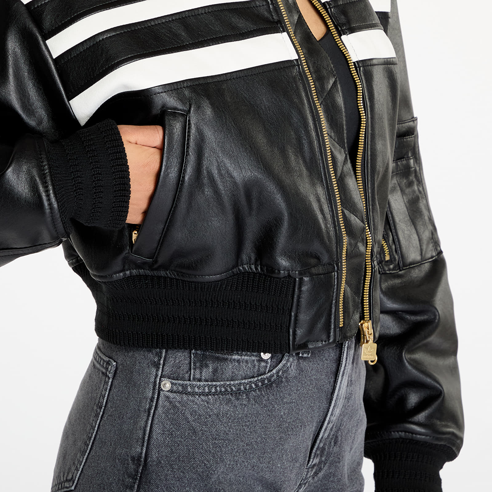 Women's jackets adidas Pleather Bomber Black
