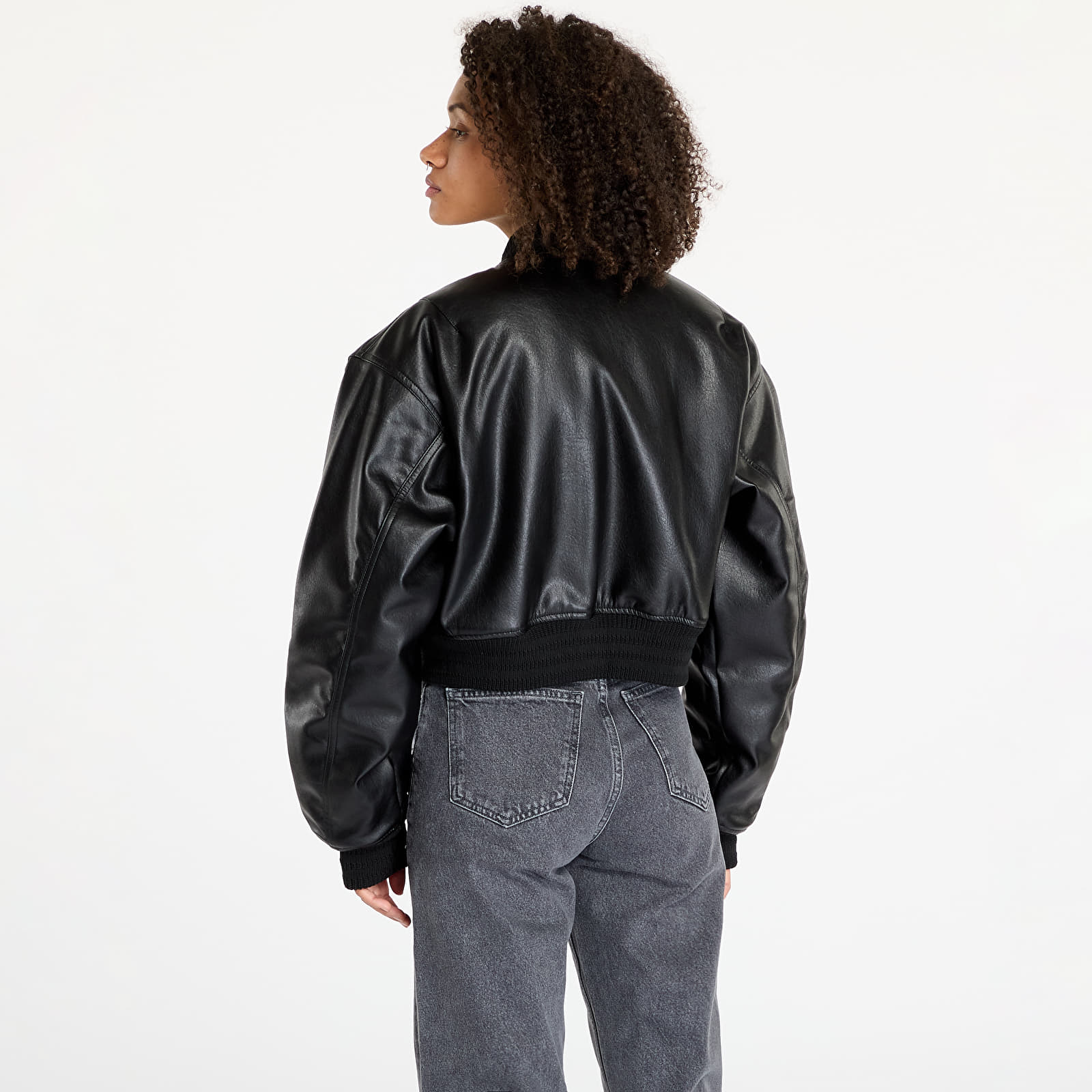 Women's jackets adidas Pleather Bomber Black