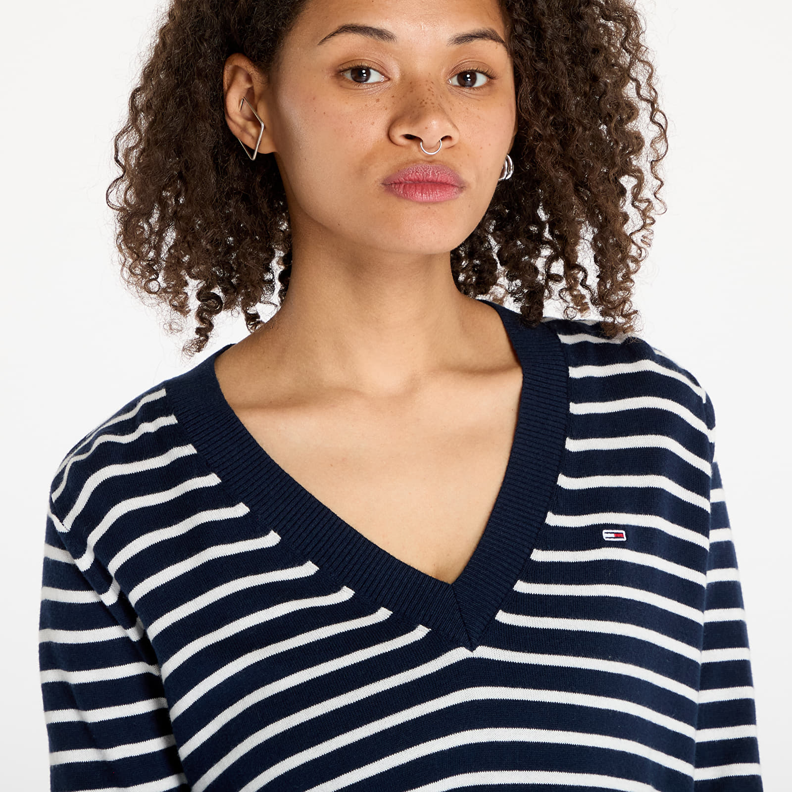 Naiste kampsunid Tommy Jeans Essential Vneck Sweater Blue