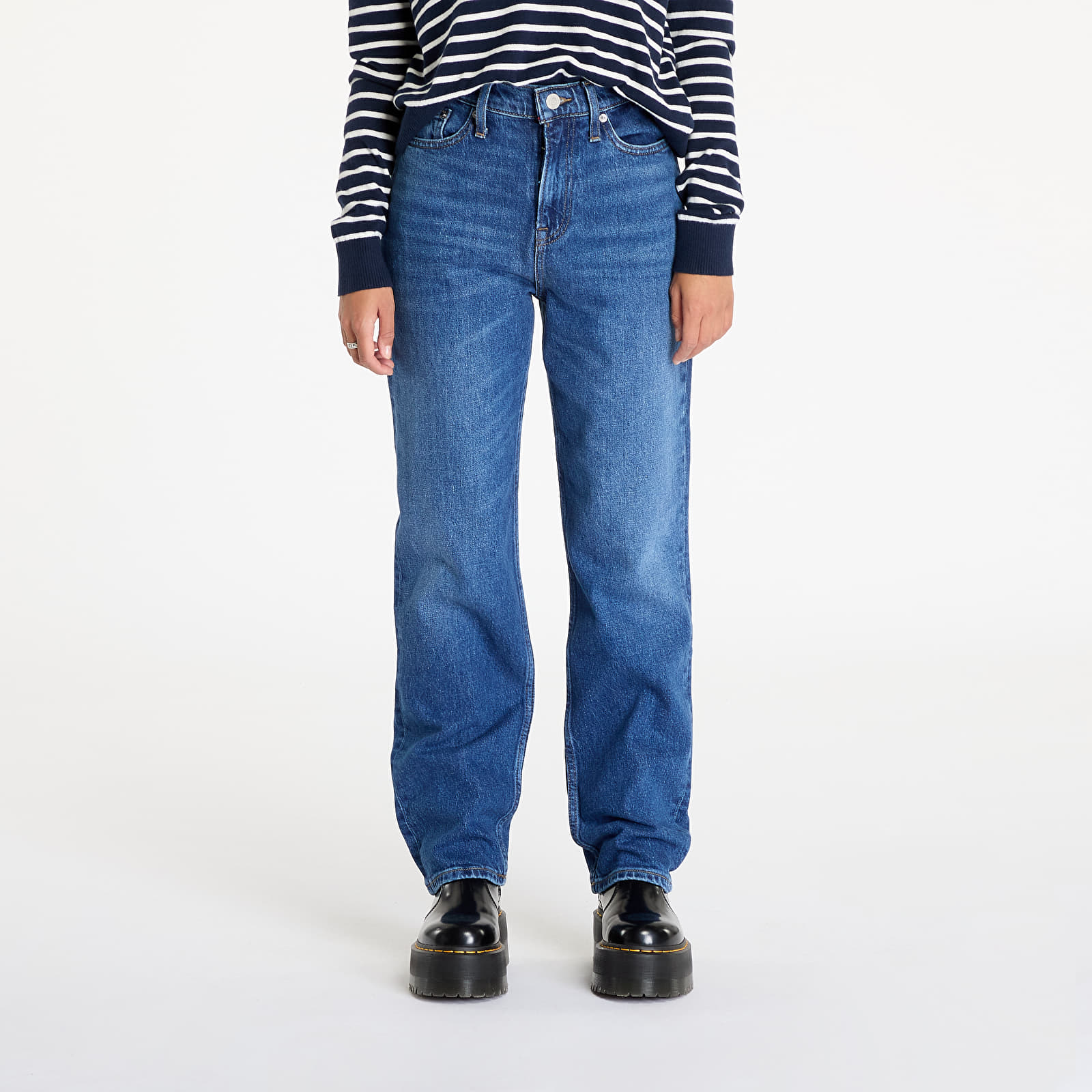Dżinsy damskie Tommy Jeans Izzie Hgh Slim Straight Jeans Denim