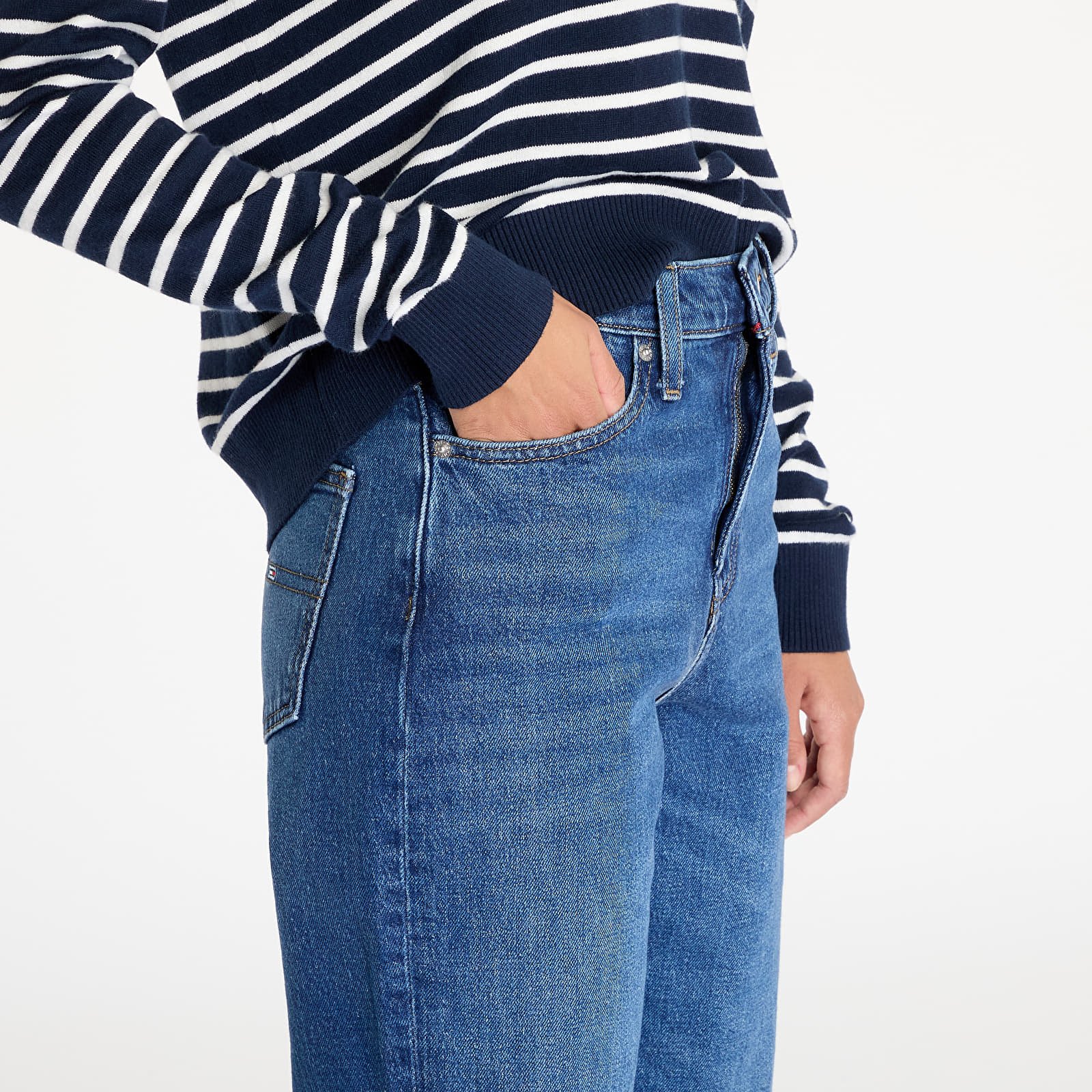 Dżinsy damskie Tommy Jeans Izzie Hgh Slim Straight Jeans Denim