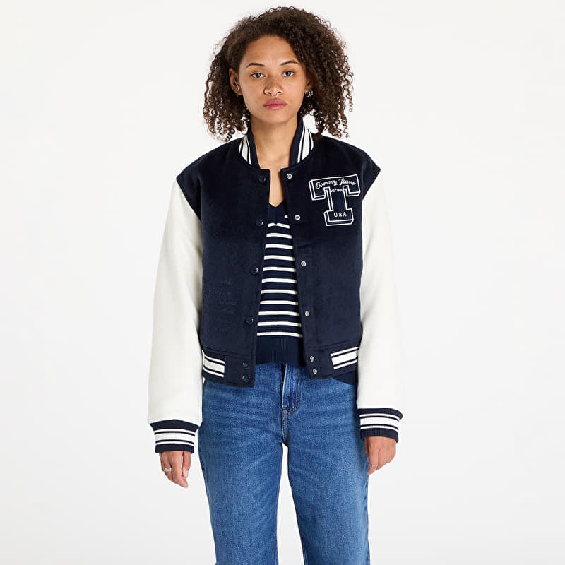 Jaka Tommy Jeans Letterman Jacket Blue