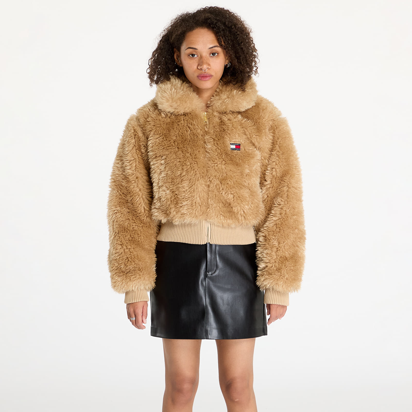 Women's jackets Tommy Jeans Faux Shearling Jacket Beige