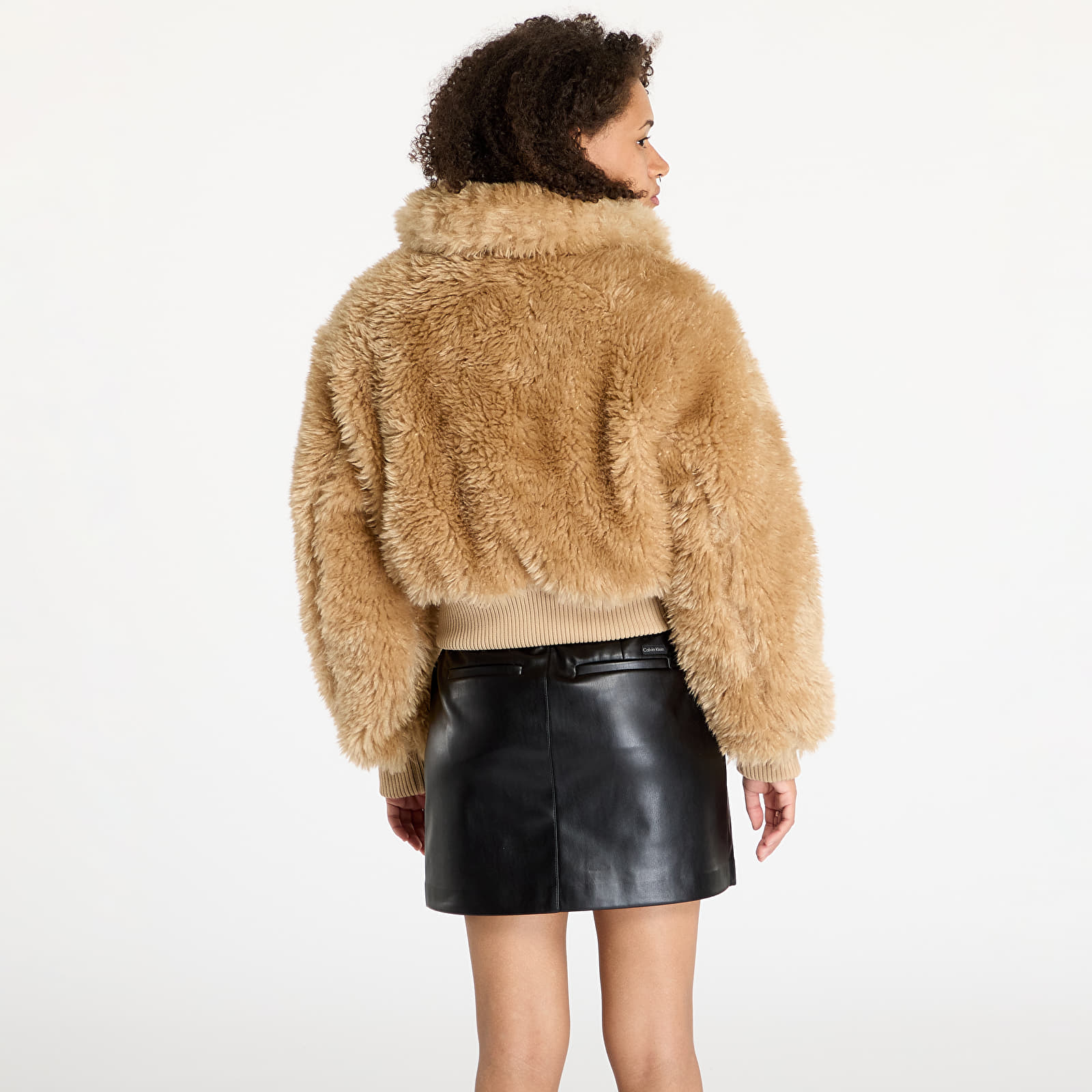 Women's jackets Tommy Jeans Faux Shearling Jacket Beige
