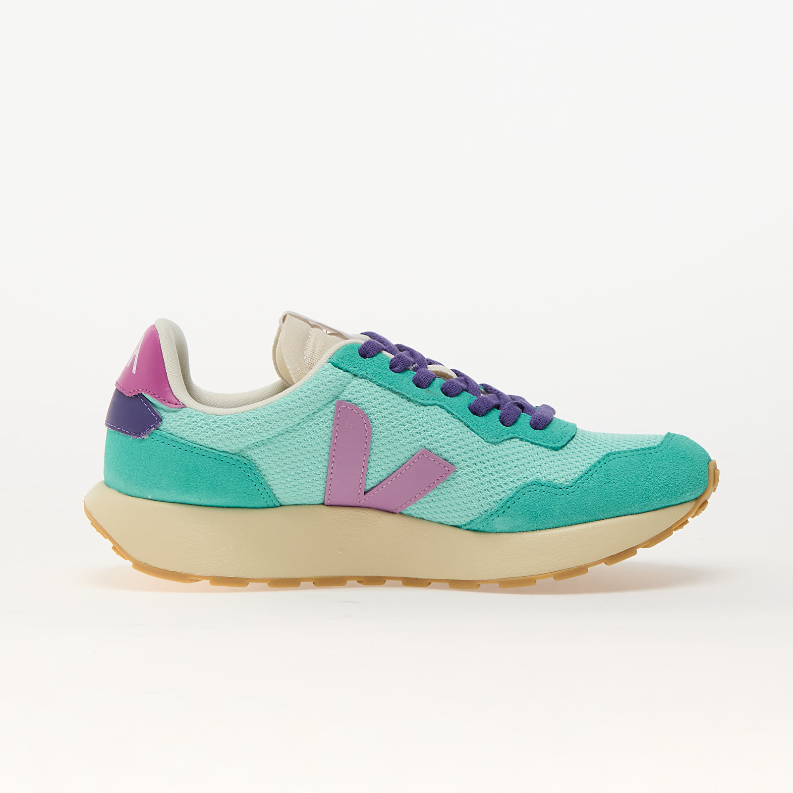 Zapatillas y zapatos de mujer Veja W Paulistana Turquoise_Mulberry