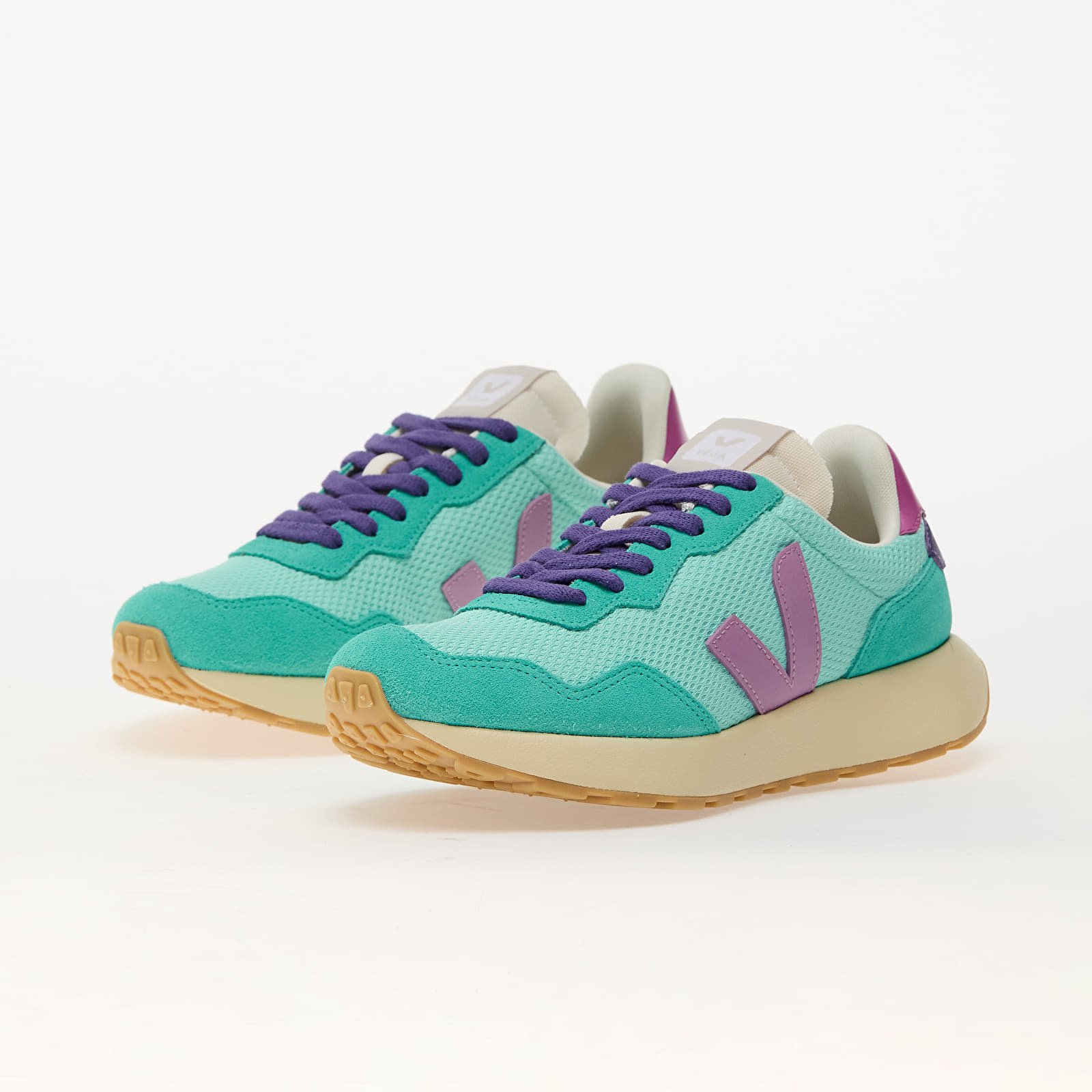 Women's sneakers and shoes Veja W Paulistana Turquoise_Mulberry