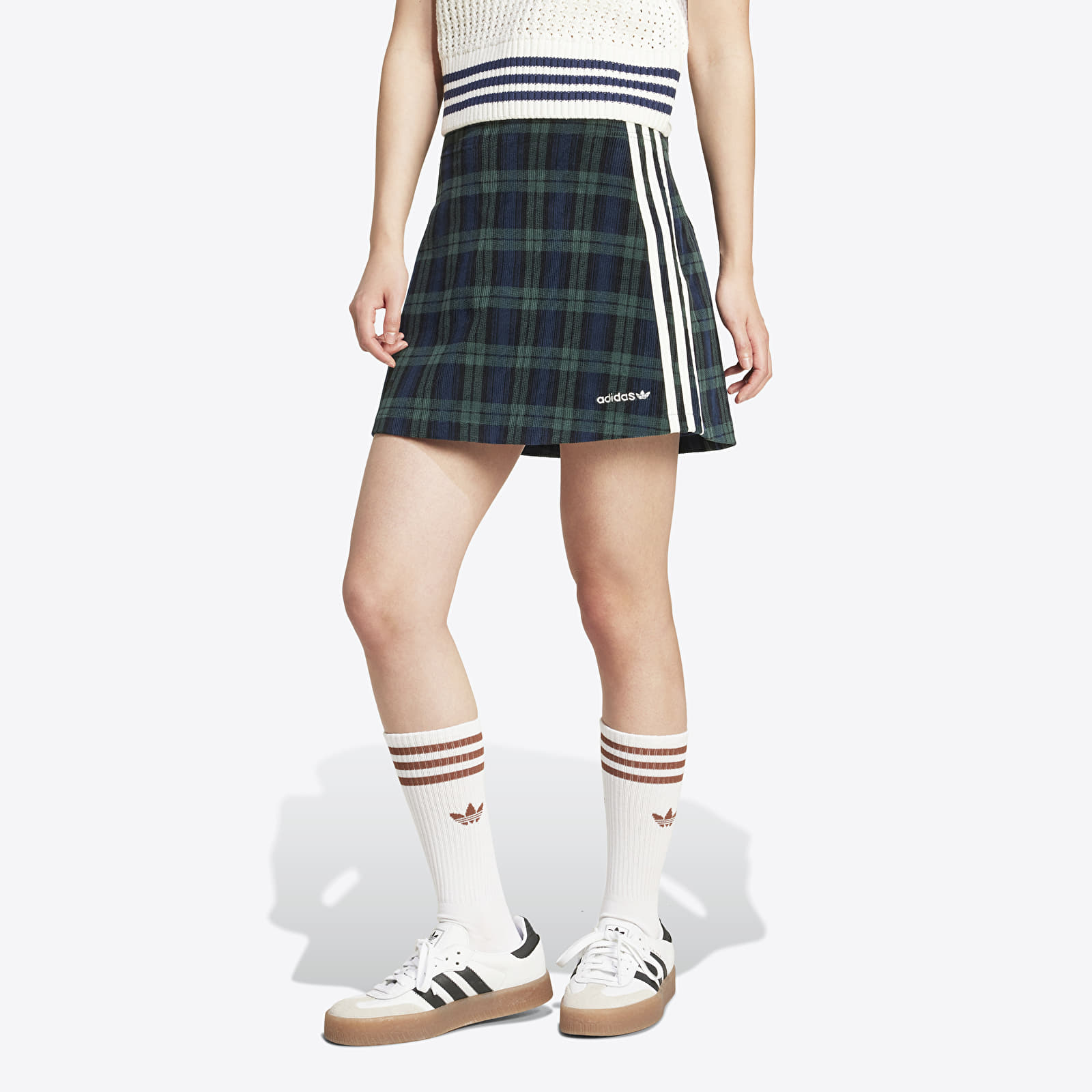 Kjolar adidas Tartan Skirt Night Indigo/ Black/ Shagrn