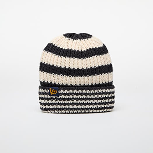 Sombrero New Era Knit Medium Stripe Beanie Navy/ Light Cream