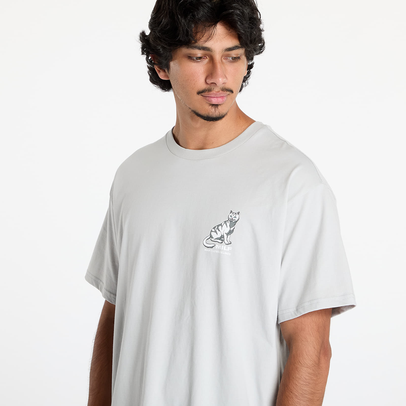 Tricou RIPNDIP Man I Love Felines Tee Grey - 1 | YEO