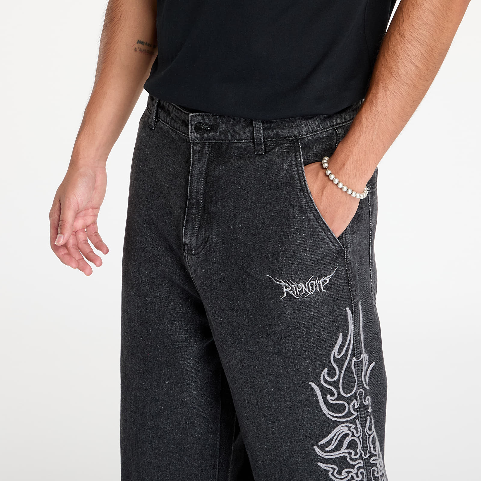 Moške hlače RIPNDIP Volt Denim Pants Black