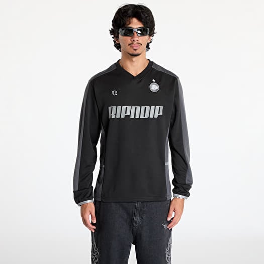 Dres RIPNDIP Fc Long Sleeve Soccer Jersey Black/ Light Blue