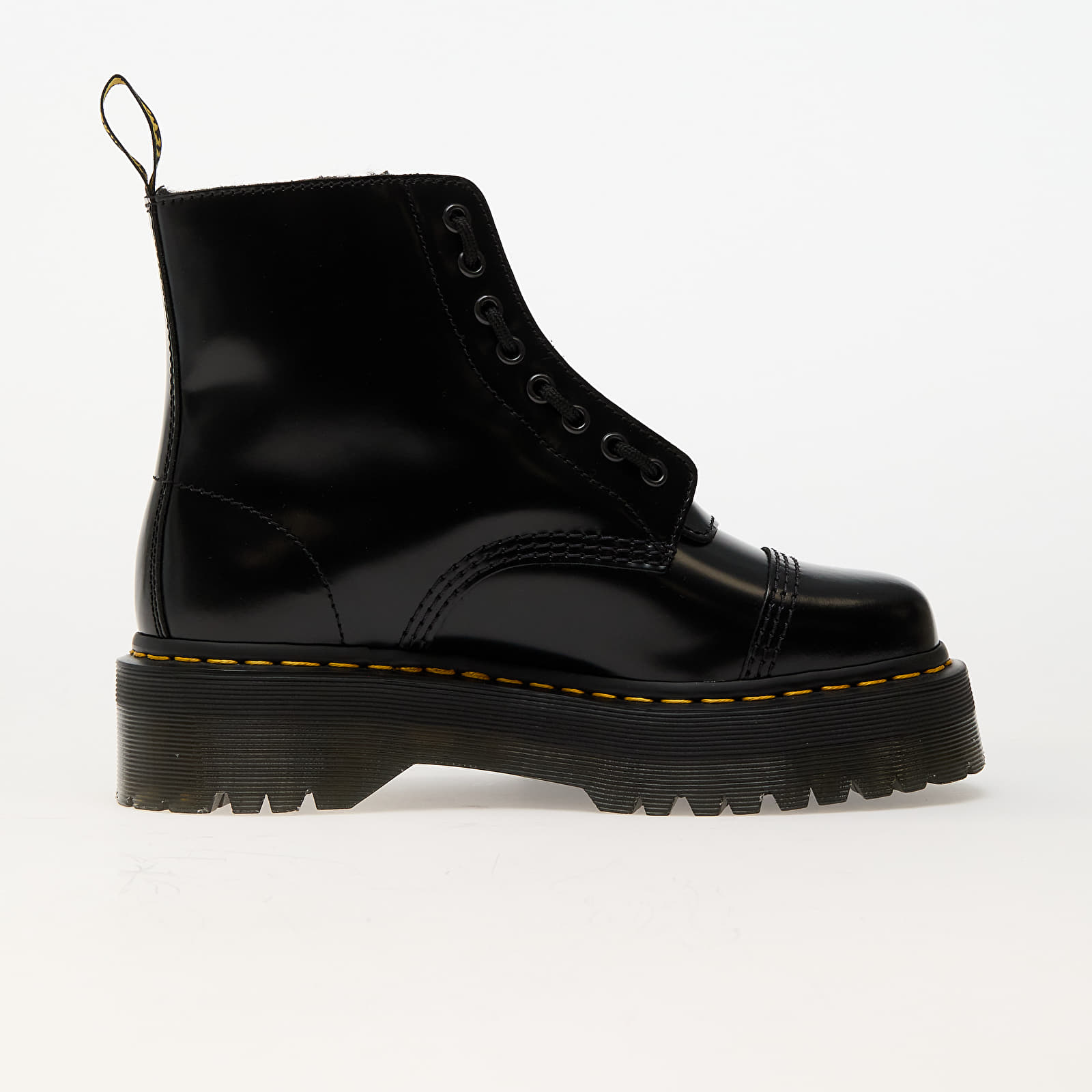 Scarpe e sneakers da donna Dr. Martens Sinclair Fl Black Buttero & Black Faux Sheepskin