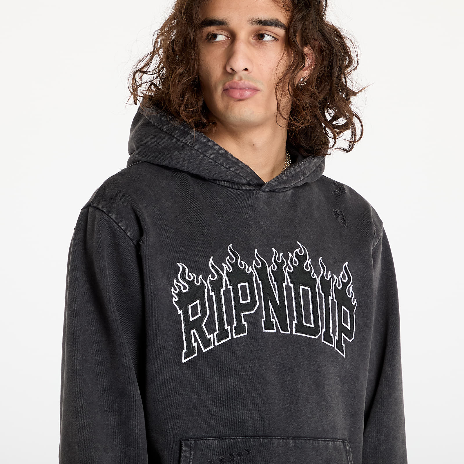 Men's sweatshirts RIPNDIP Fire Spirit Hoodie Black