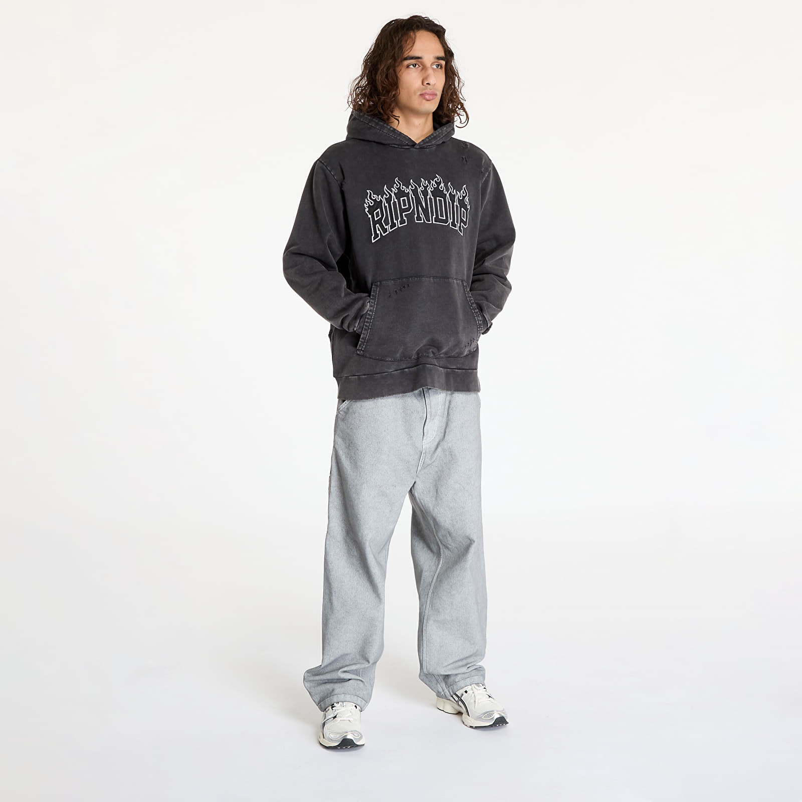 Men's sweatshirts RIPNDIP Fire Spirit Hoodie Black