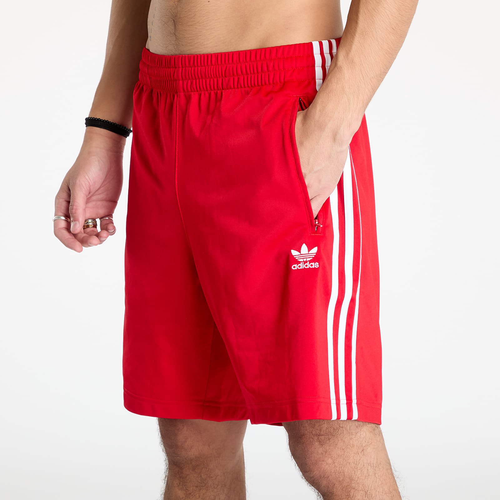 Meeste lühikesed püksid adidas Adicolor Firebird Shorts Better Scarlet/ White