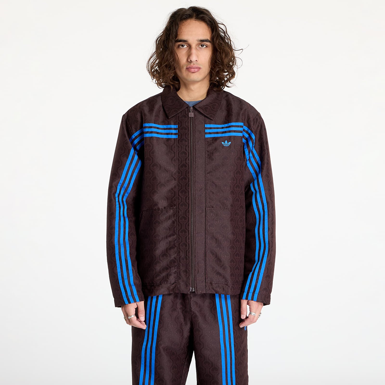 Herrenjacken adidas Club Jacket Shale Brown