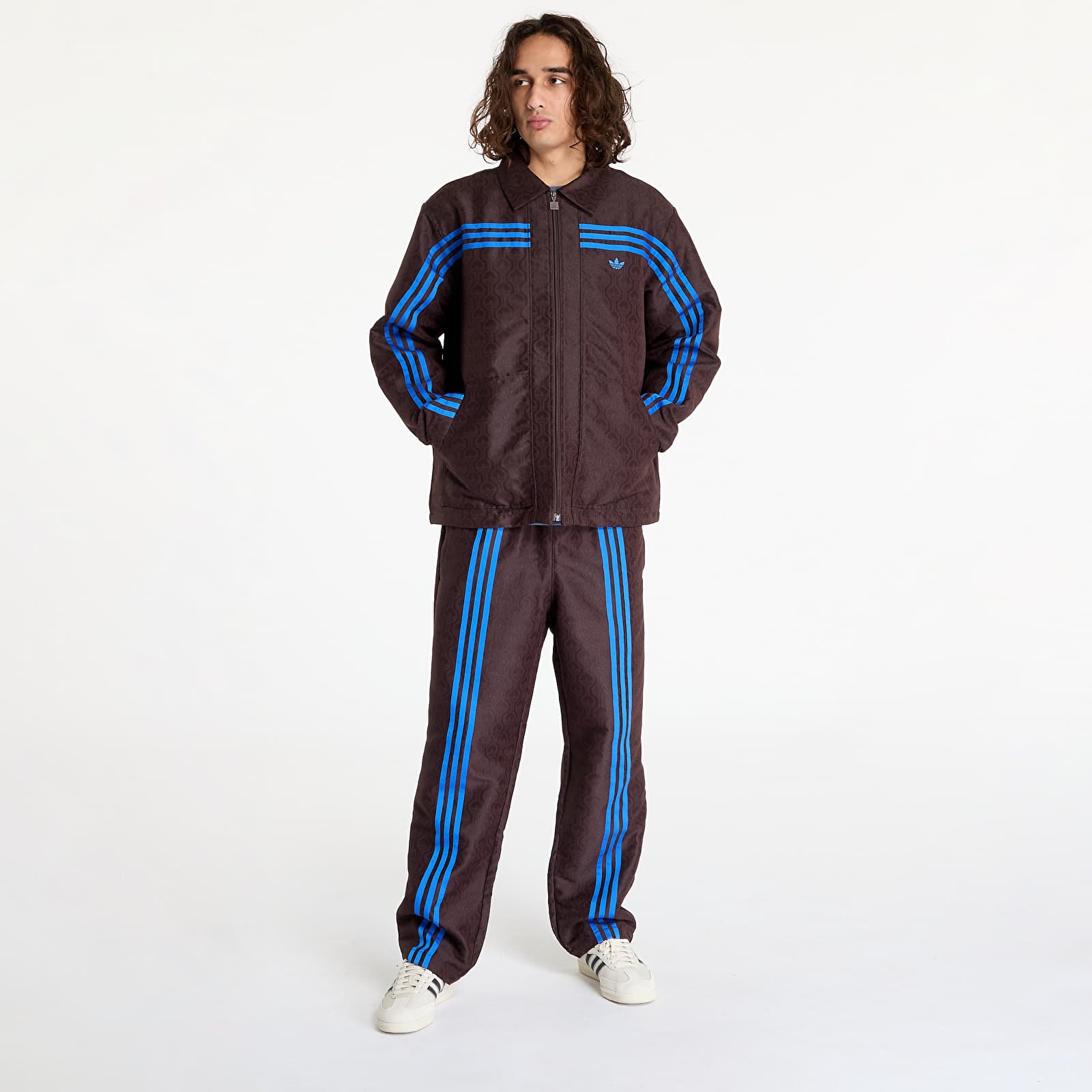 Herrenjacken adidas Club Jacket Shale Brown
