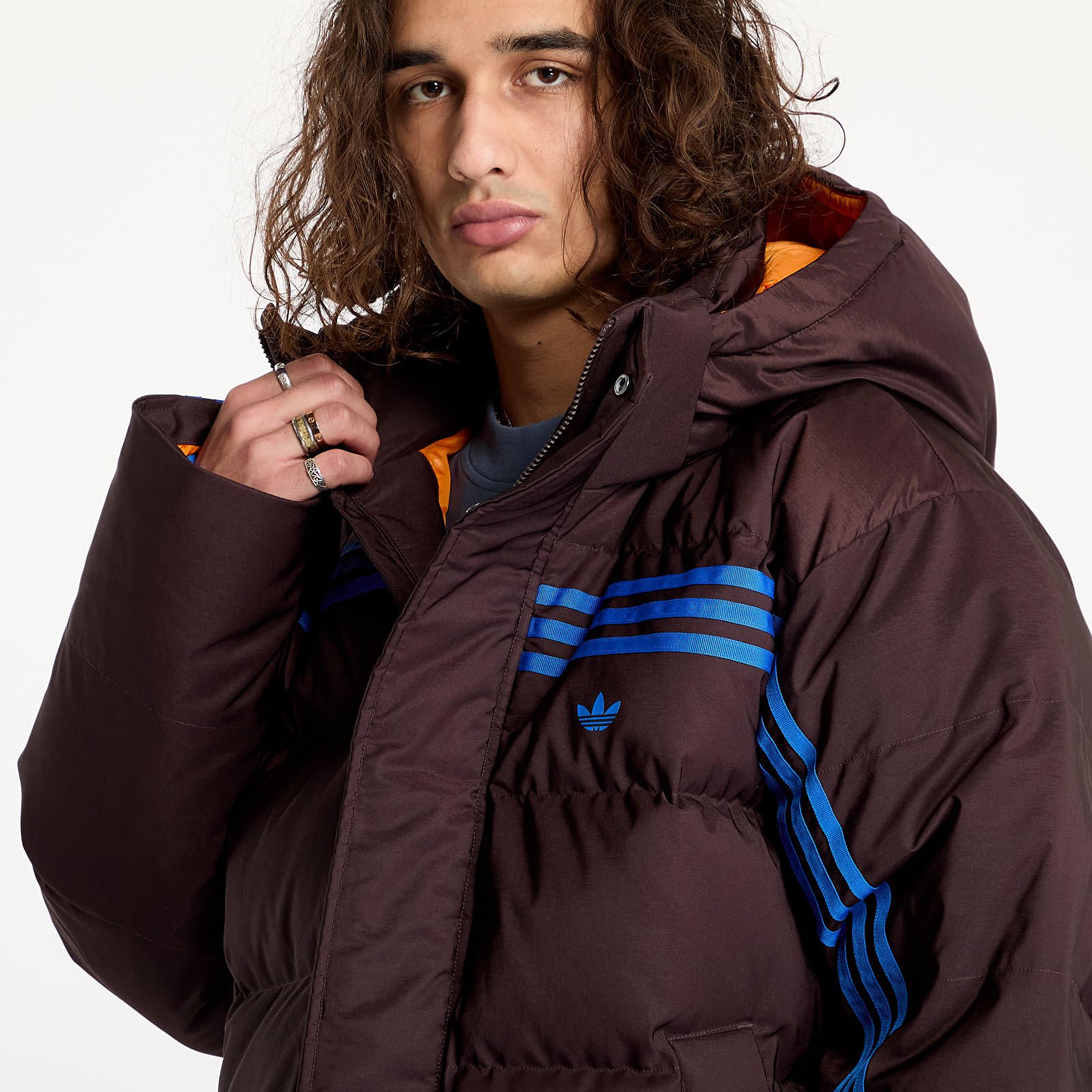 Miesten takit adidas Premium Puffer Jacket Shale Brown