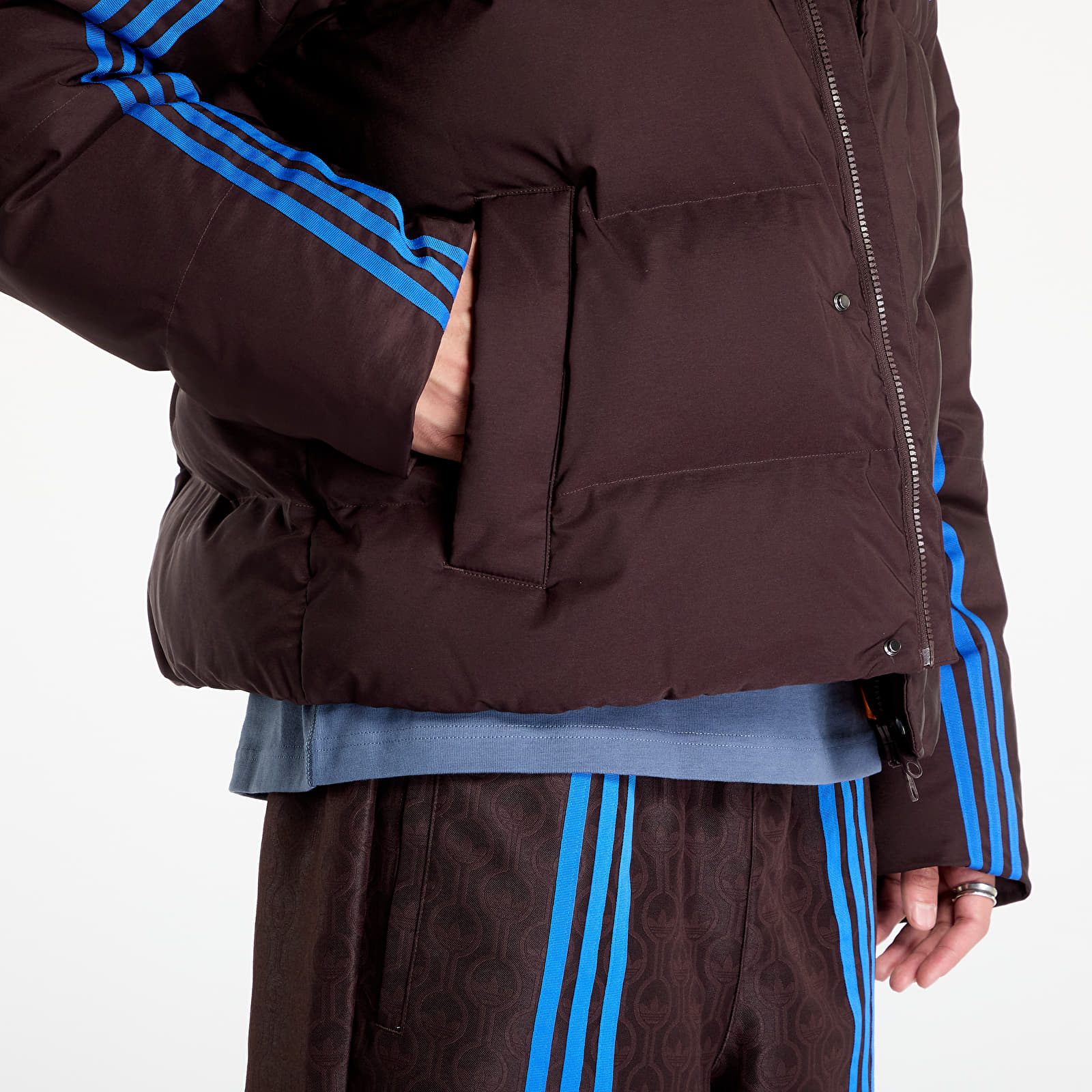 Miesten takit adidas Premium Puffer Jacket Shale Brown