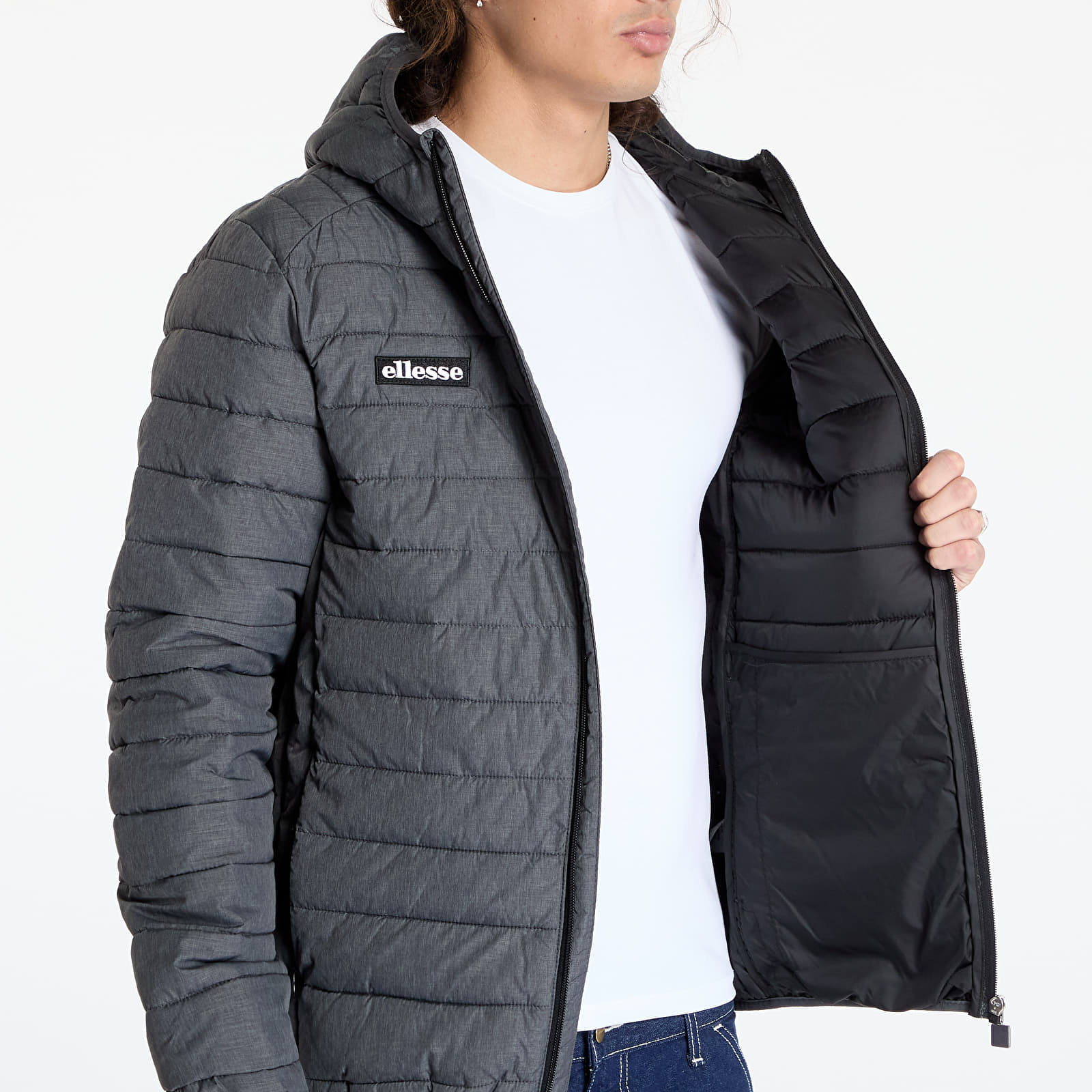 Ellesse lombardy padded jacket black store