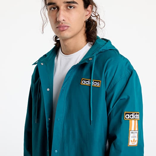 Adidas teal windbreaker discount