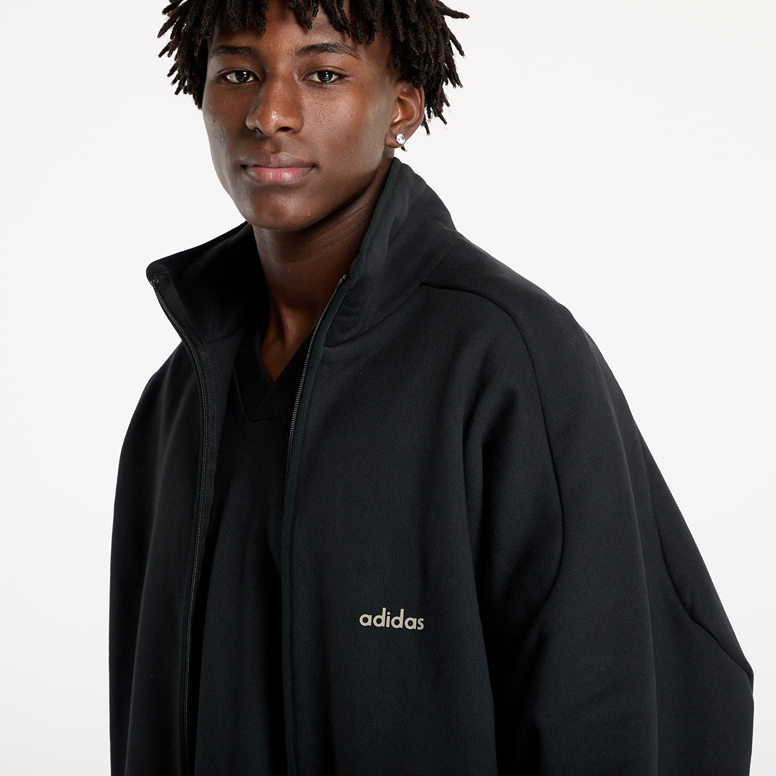 Adidas fleece track jacket store