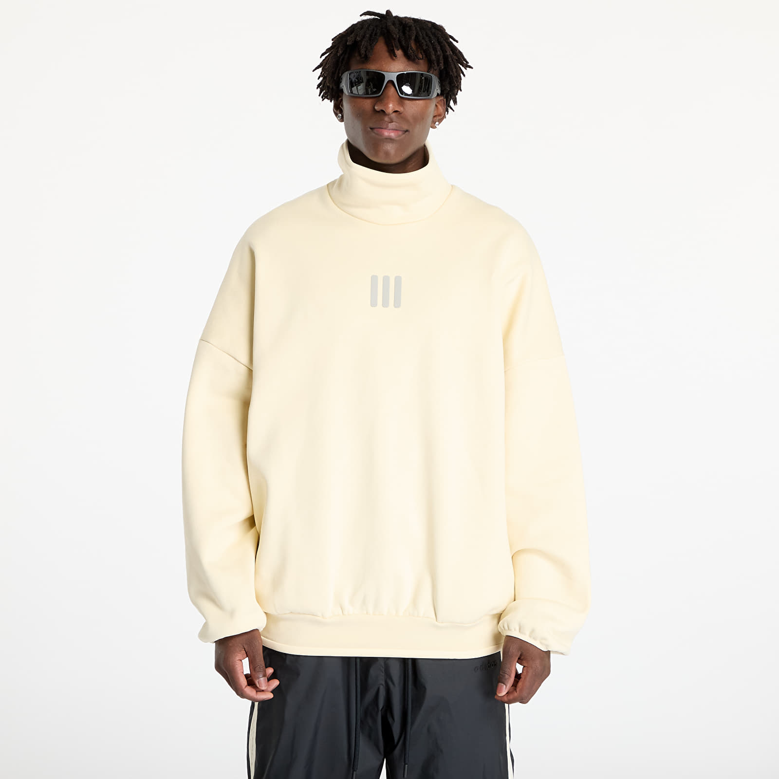 Men's sweatshirts adidas x Fear Of God Athletics Fleece Mock Sweatshirt Pale Yellow