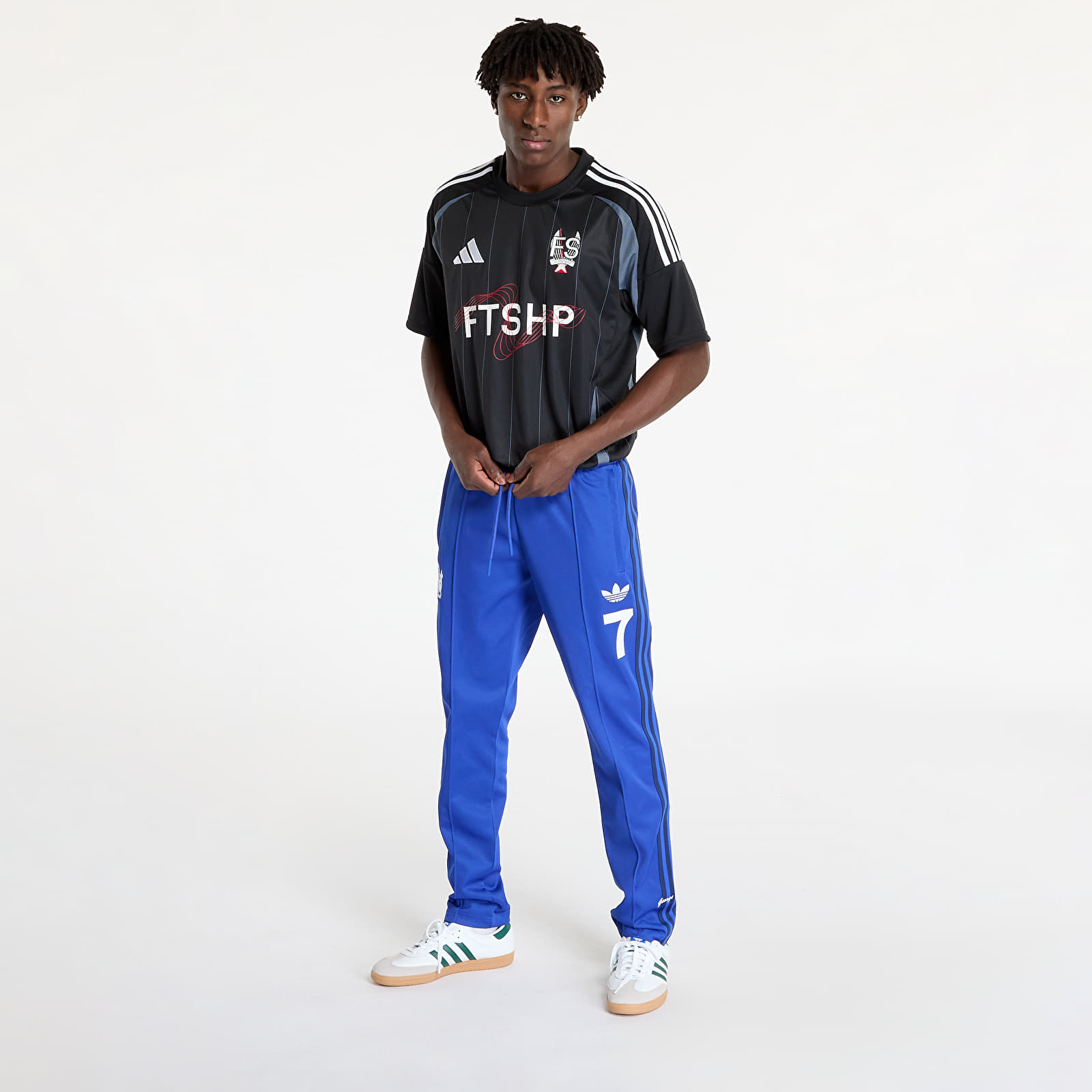 Byxor för män adidas Manchester United FC George Best Track Pant Bold Blue