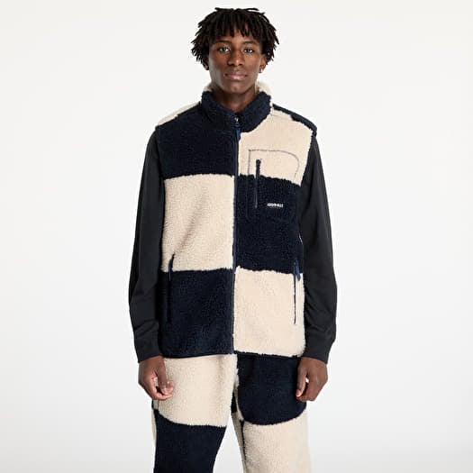 Gramicci Checkered Sherpa Vest UNISEX Natural / Navy Check