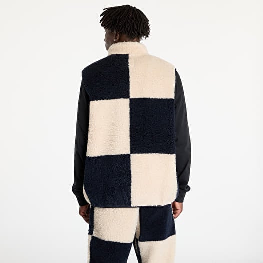Men's vests Gramicci Checkered Sherpa Vest UNISEX Natural
