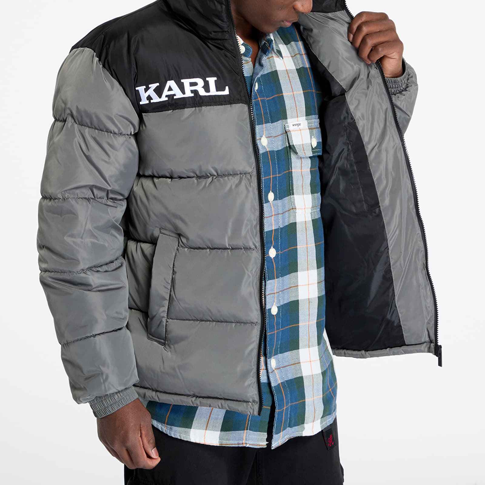Jacken Karl Kani Retro Essential Puffer Jacket Anthracite